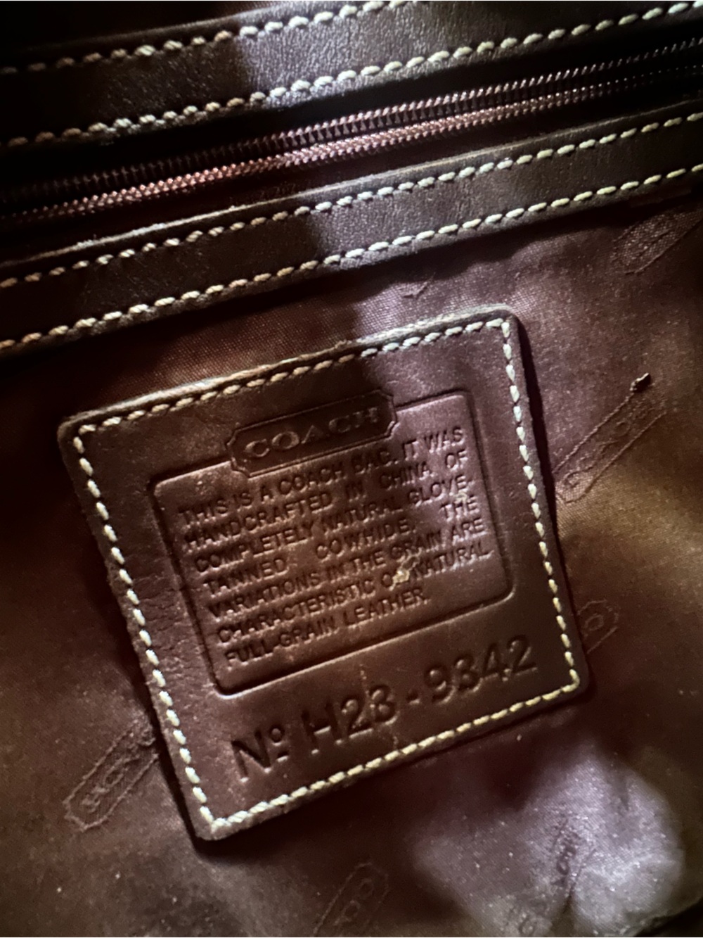 Vintage Coach Zoe Hobo Bag Brown Leather Y2K Shoulder Purse Classic Brass - Picture 9 of 11